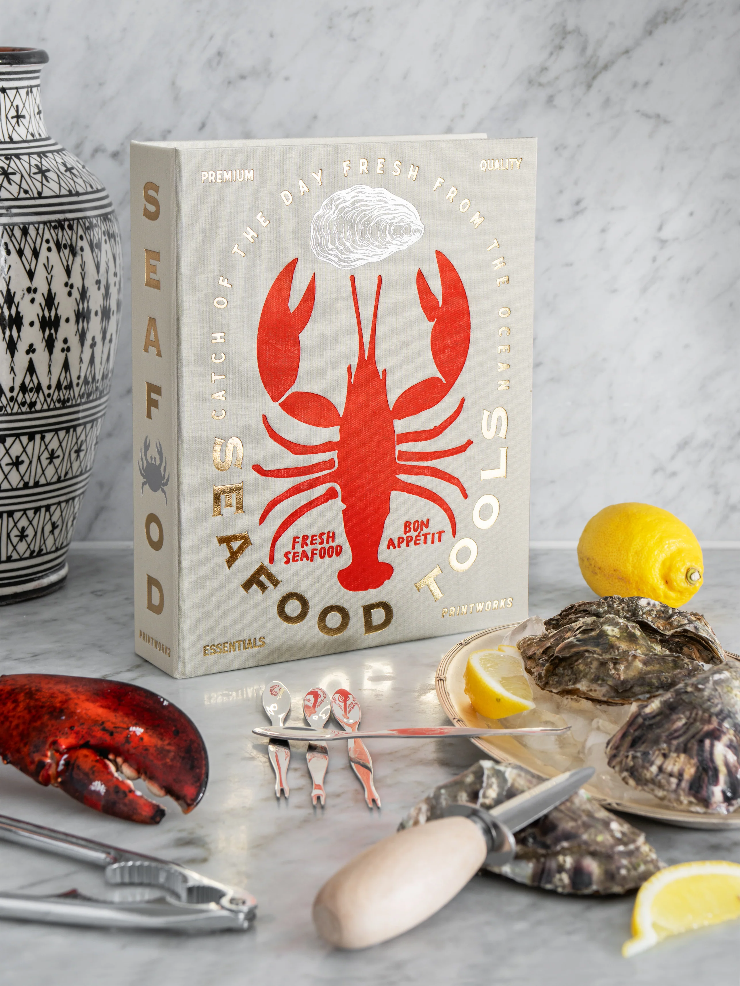 Zestaw do owoców morza SEAFOOD TOOLS beżowy - Image 6
