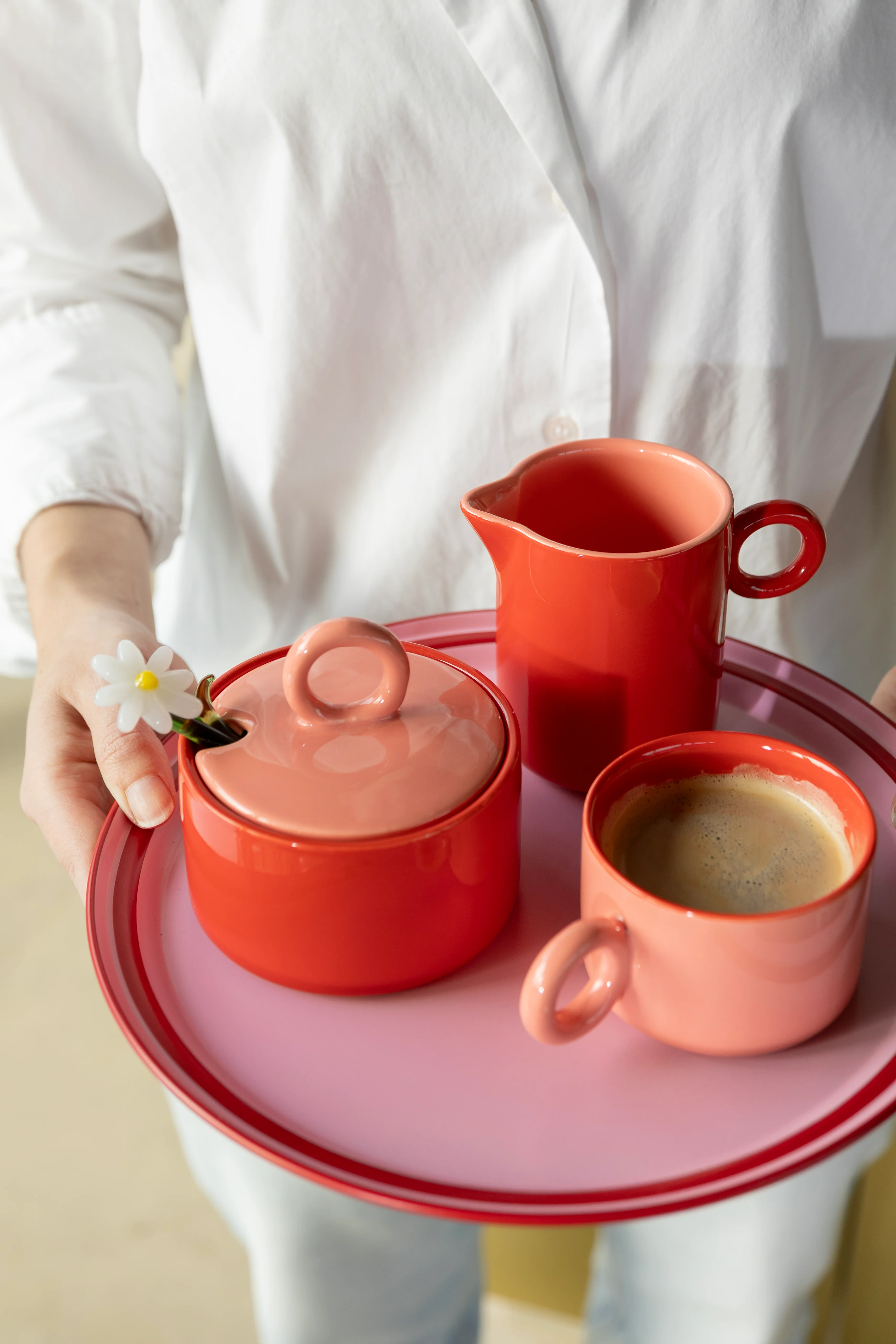 Zestaw filiżanek CHIQUITO czerwona porcelana - Image 10
