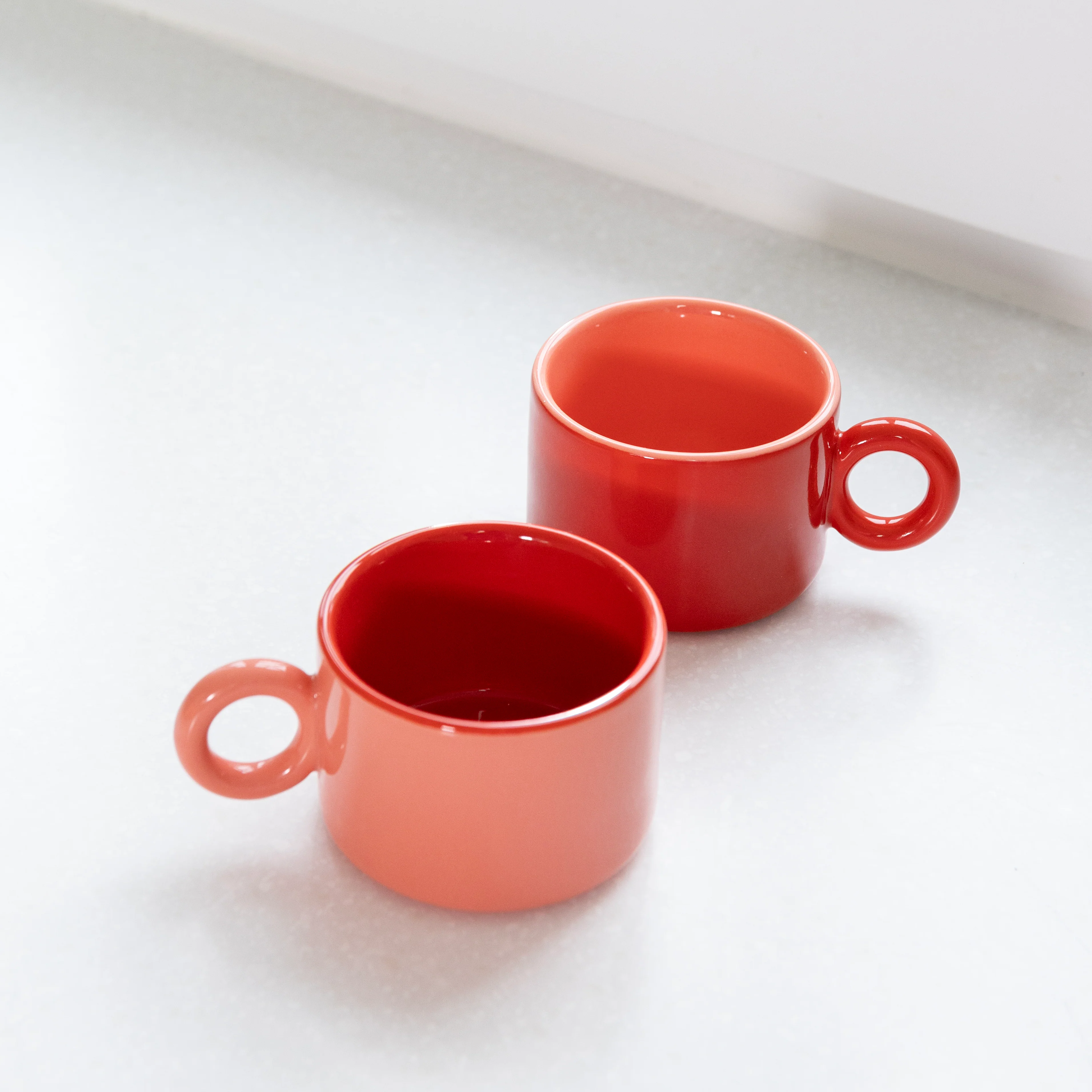Zestaw filiżanek CHIQUITO czerwona porcelana - Image 5