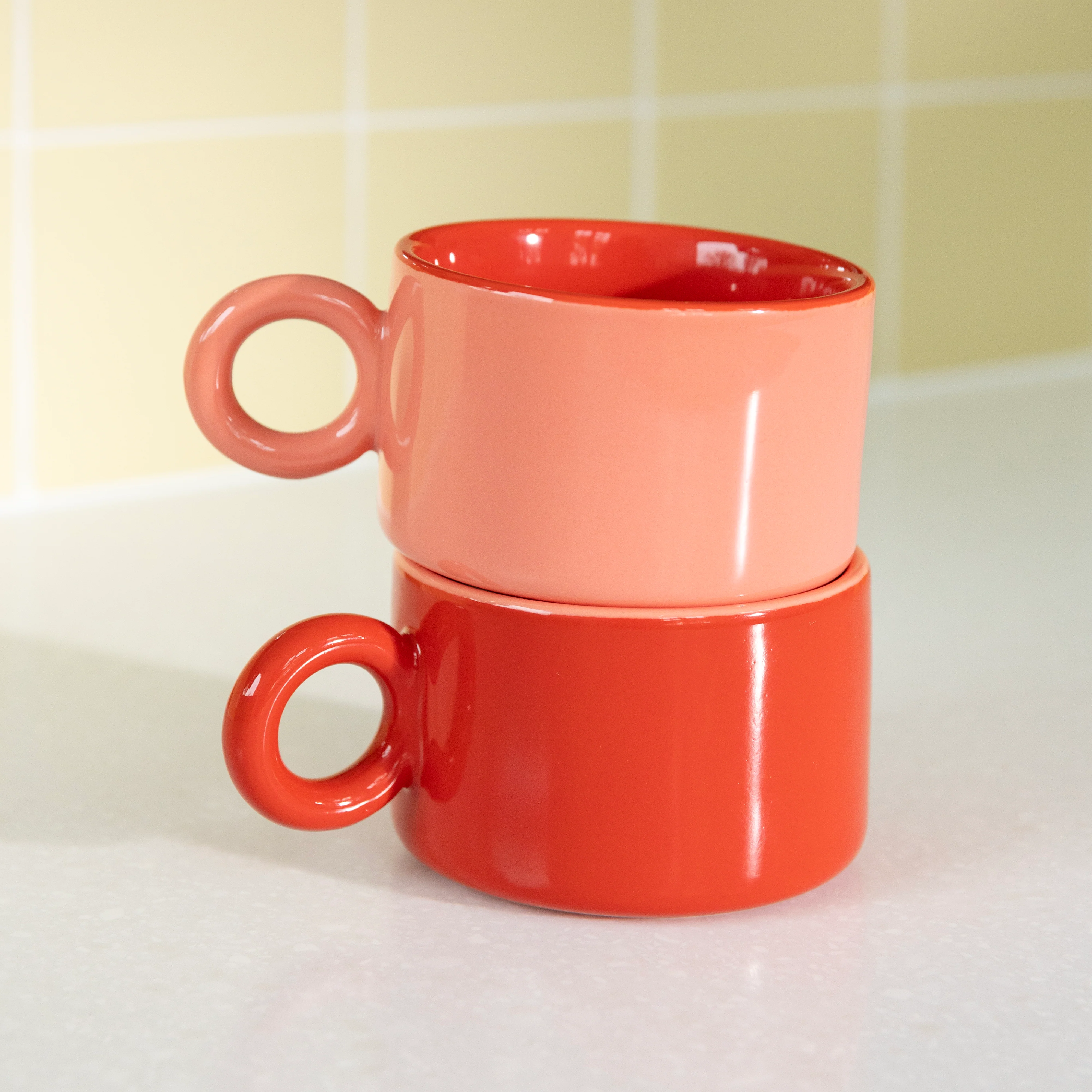 Zestaw filiżanek CHIQUITO czerwona porcelana - Image 9