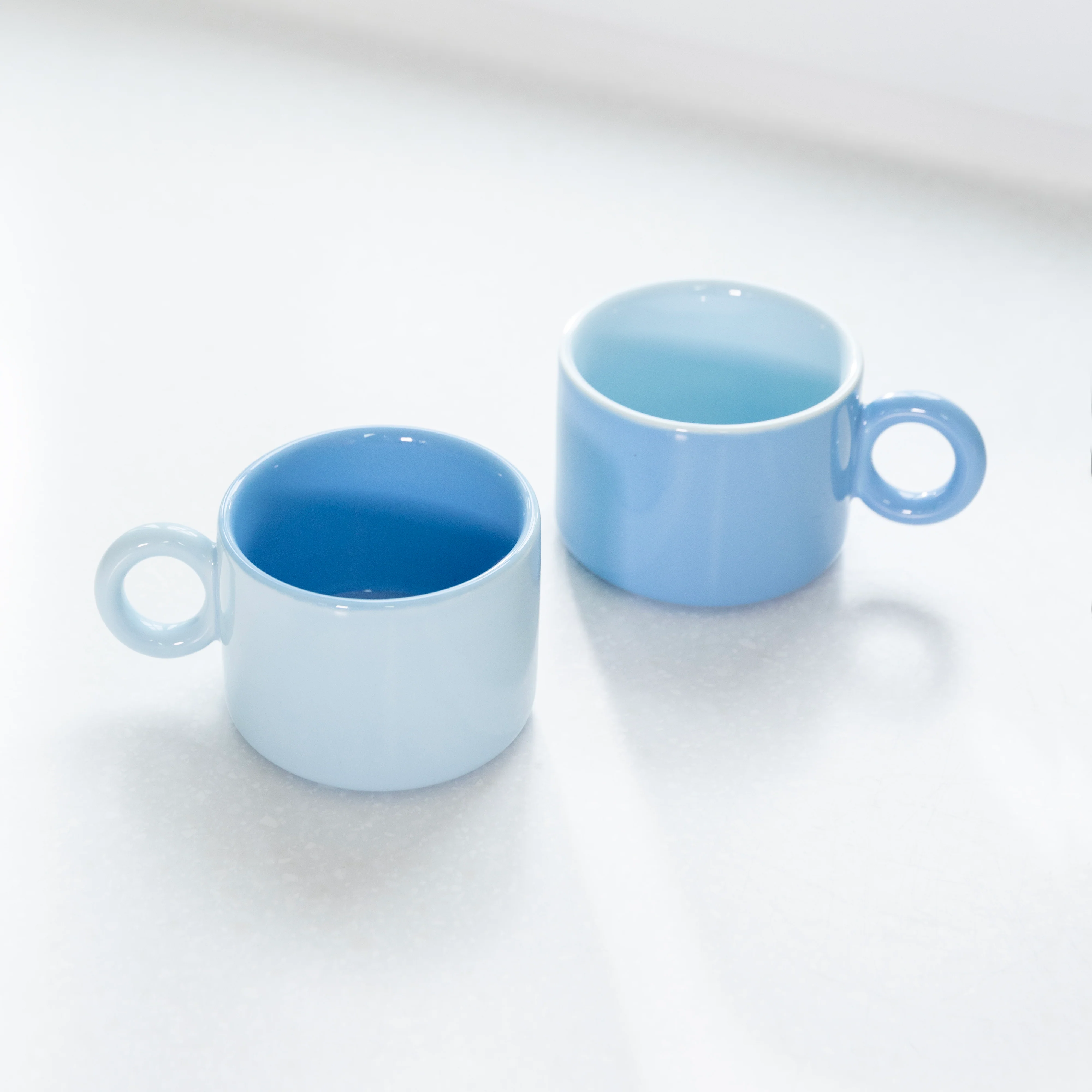 Zestaw filiżanek CHIQUITO niebieska porcelana - Image 3