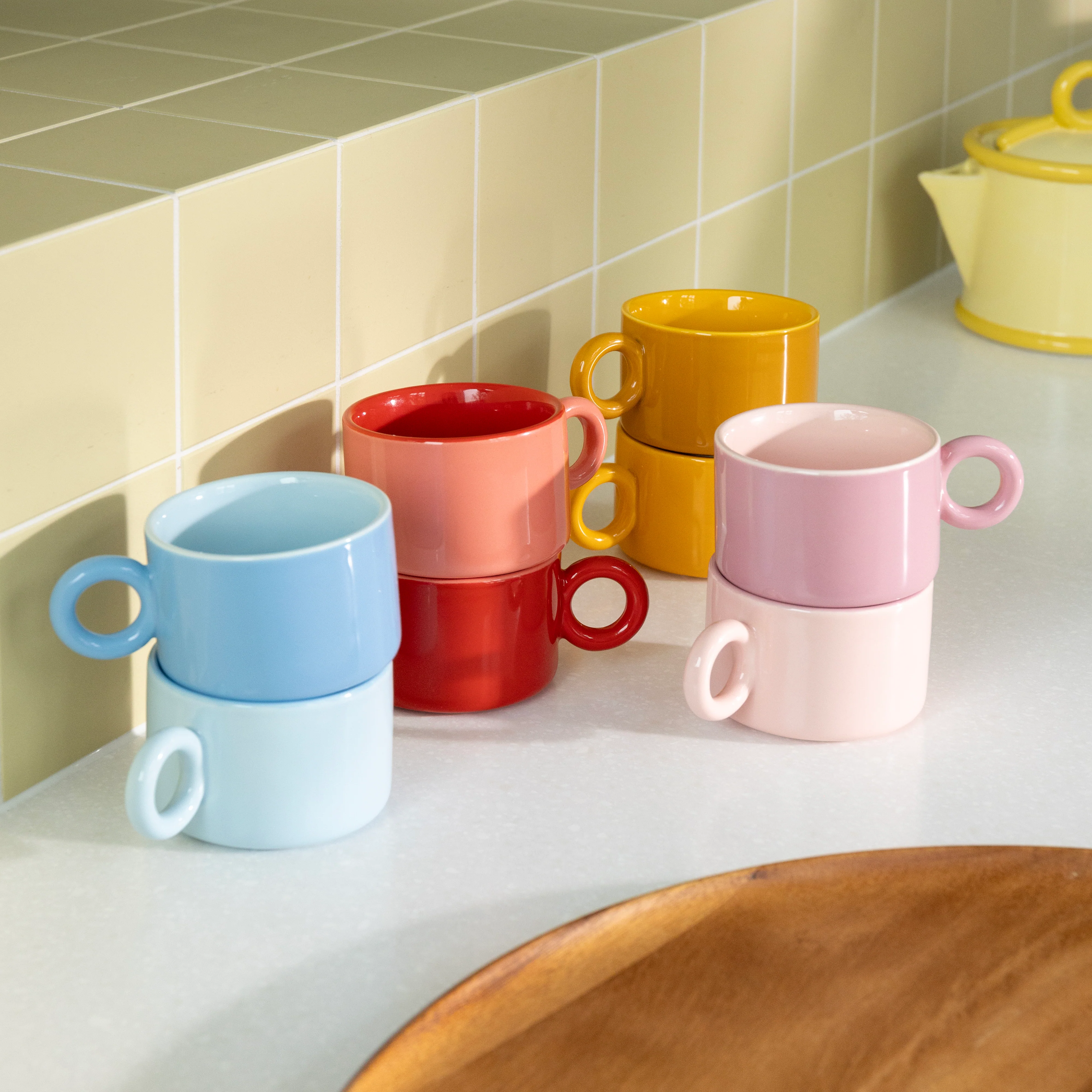 Zestaw filiżanek CHIQUITO niebieska porcelana - Image 7