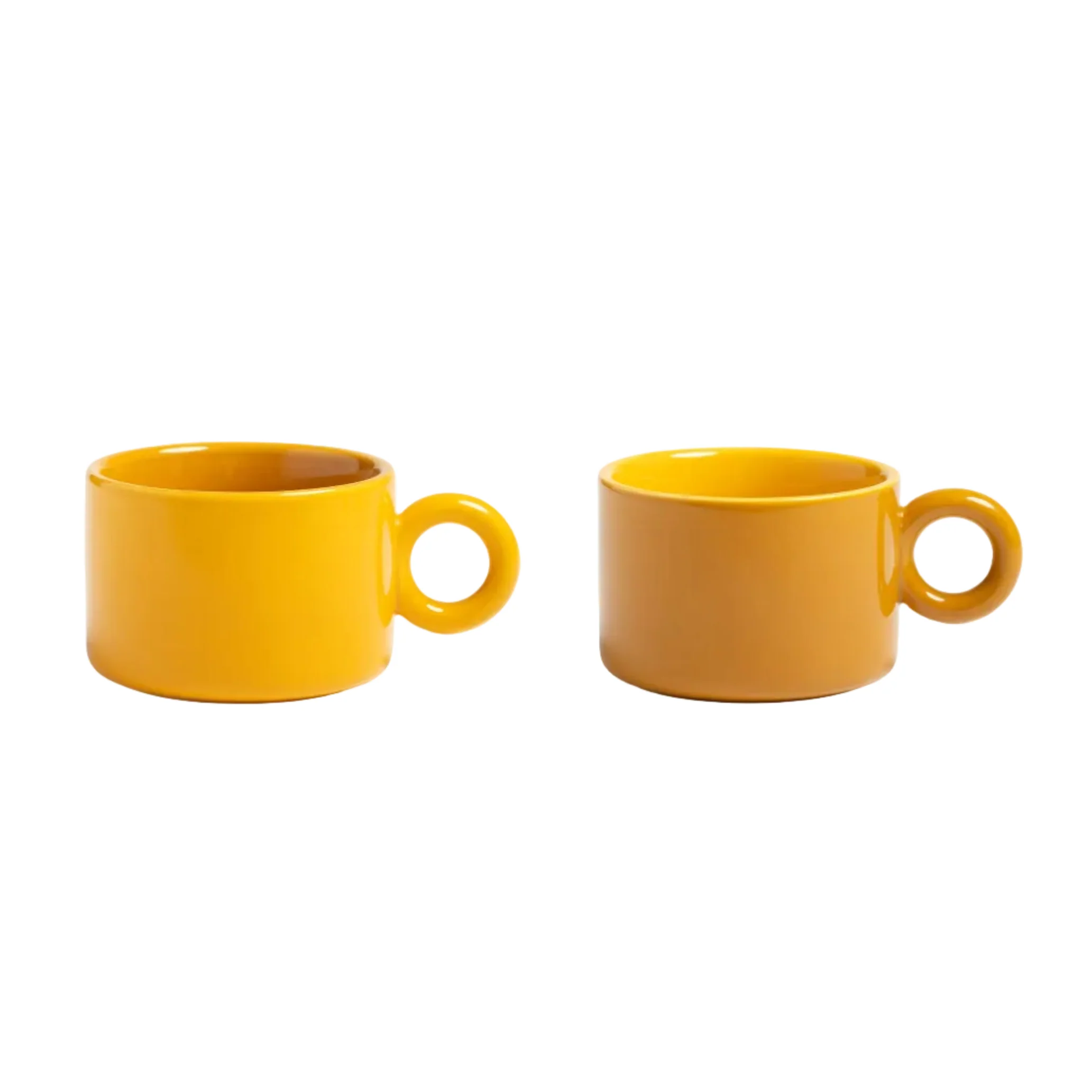 Zestaw filiżanek CHIQUITO żółta porcelana