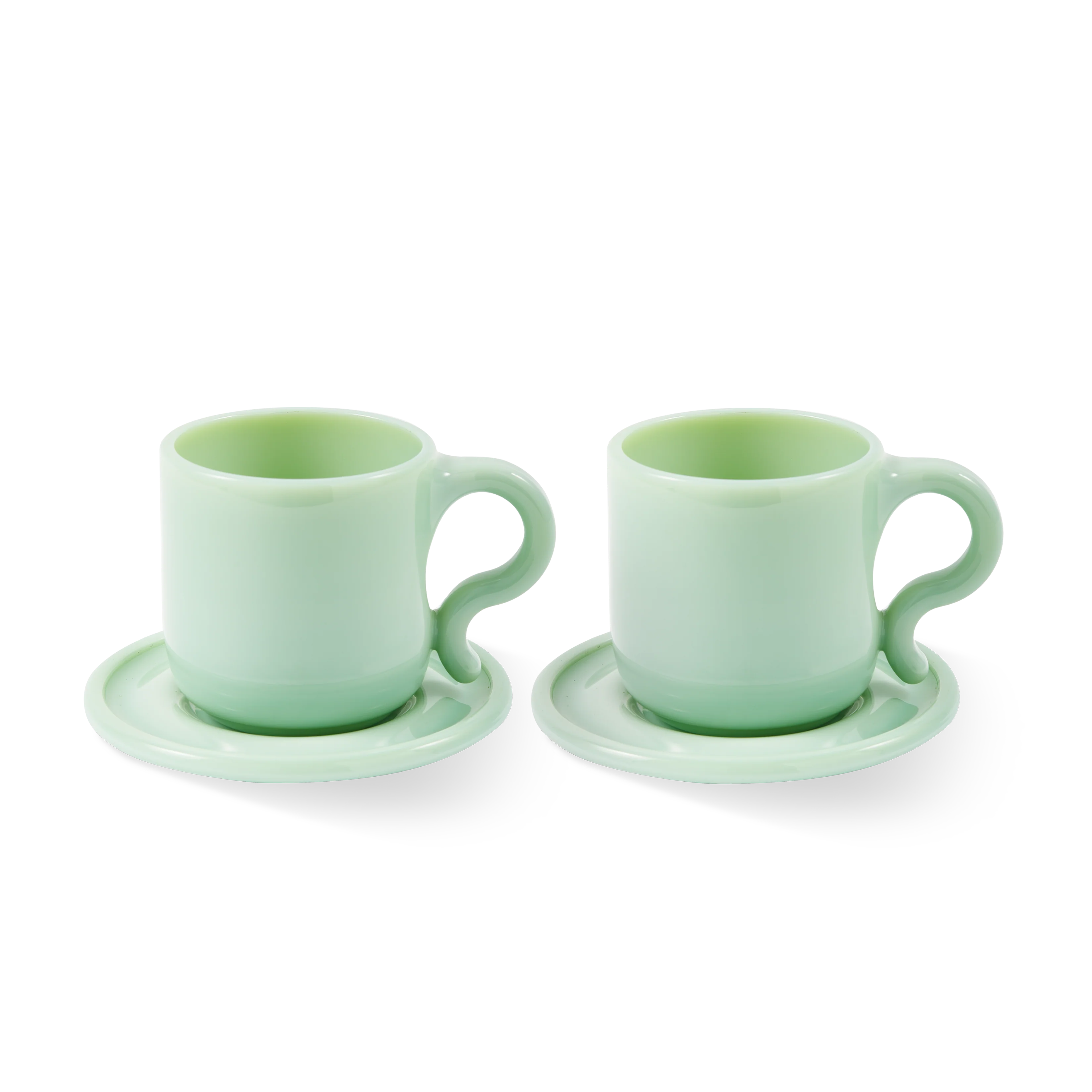 Zestaw kubków do cappuccino GOBI jasnozielony