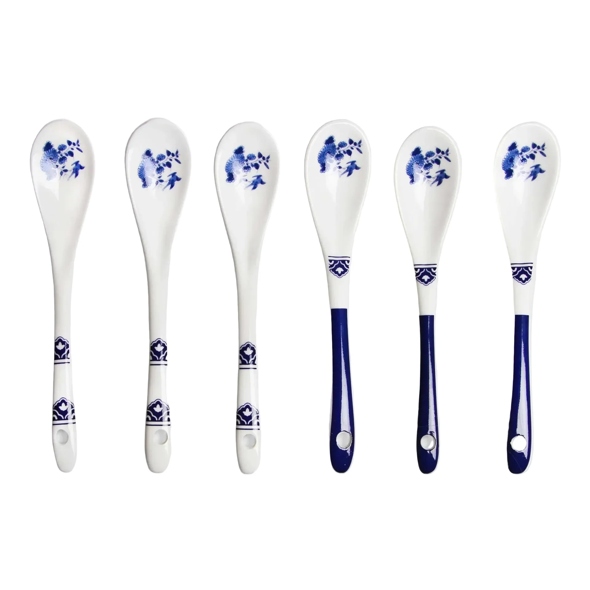 Zestaw łyżeczek DELFTWARE biały z niebieskim