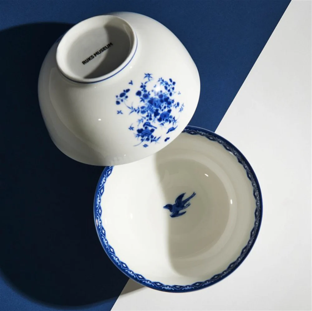 Zestaw misek DELFTWARE biały z niebieskim - Image 2