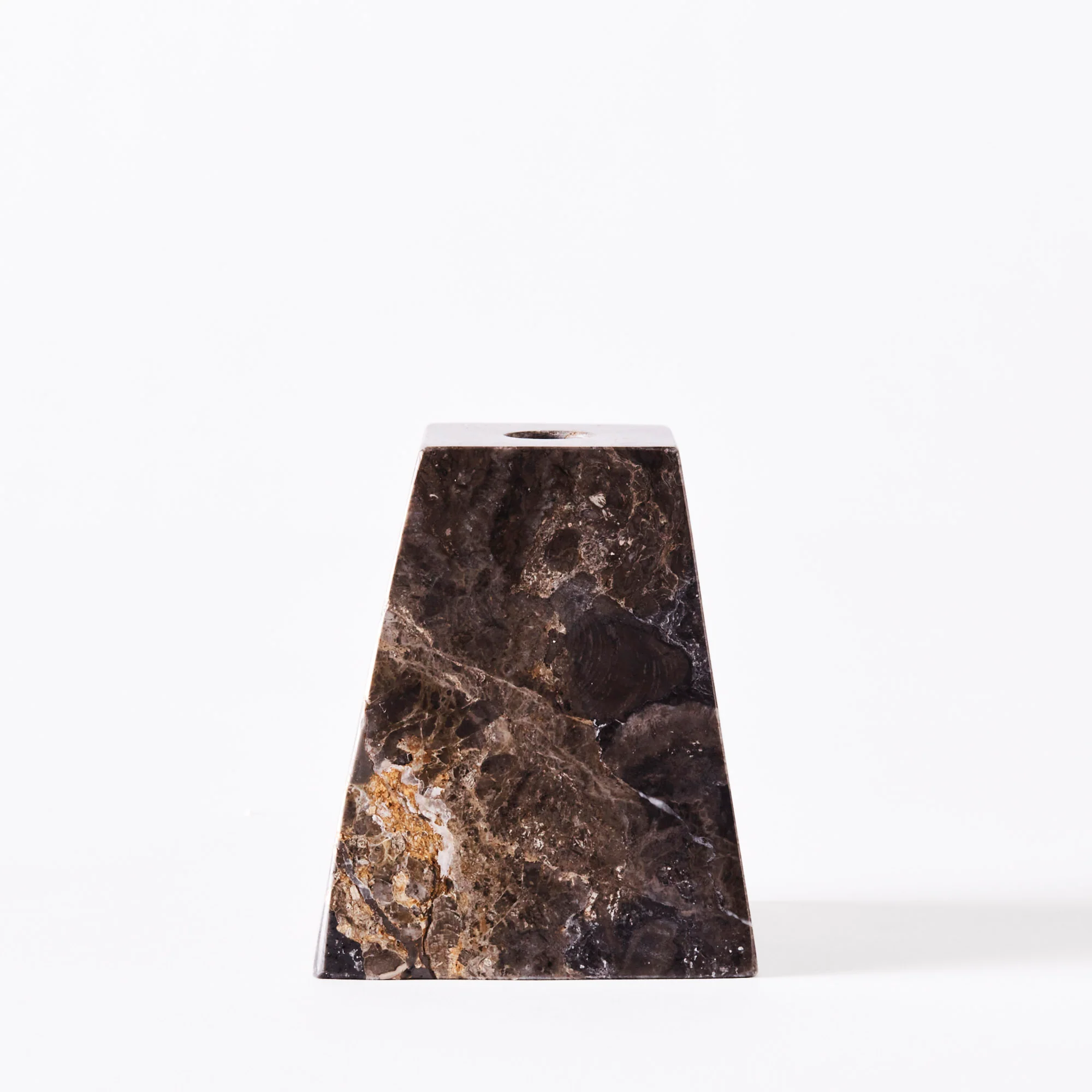 Zestaw świeczników PYRAMID szary marmur - Image 3