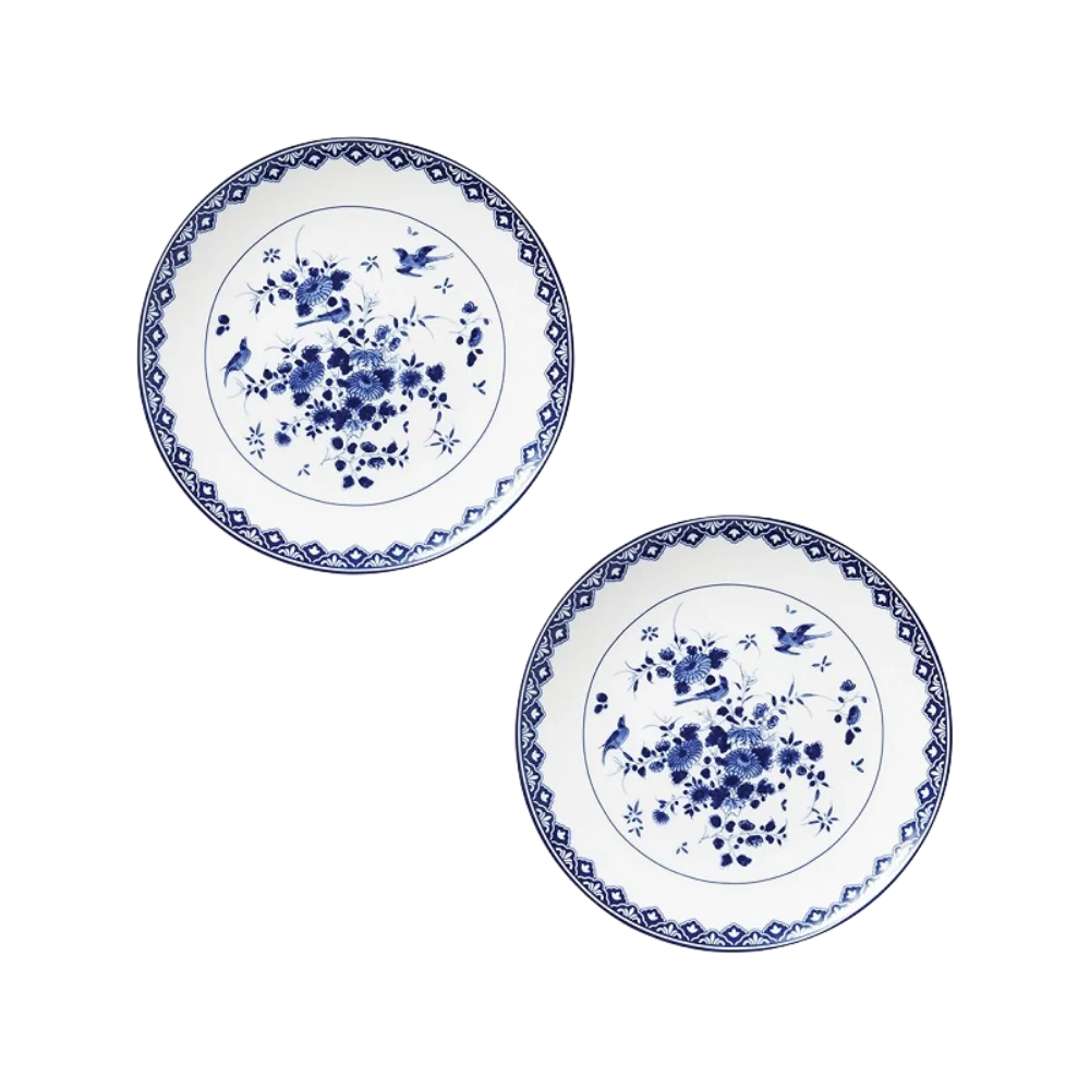 Zestaw talerzy DELFTWARE biały z niebieskim
